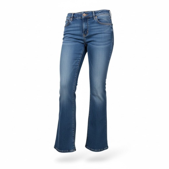 Vanity Premium Collection Denim - Vanity Wide Leg Bootcut Jeans Blue Medium Wash 32 Waist Stretch Boho Y2K Flare